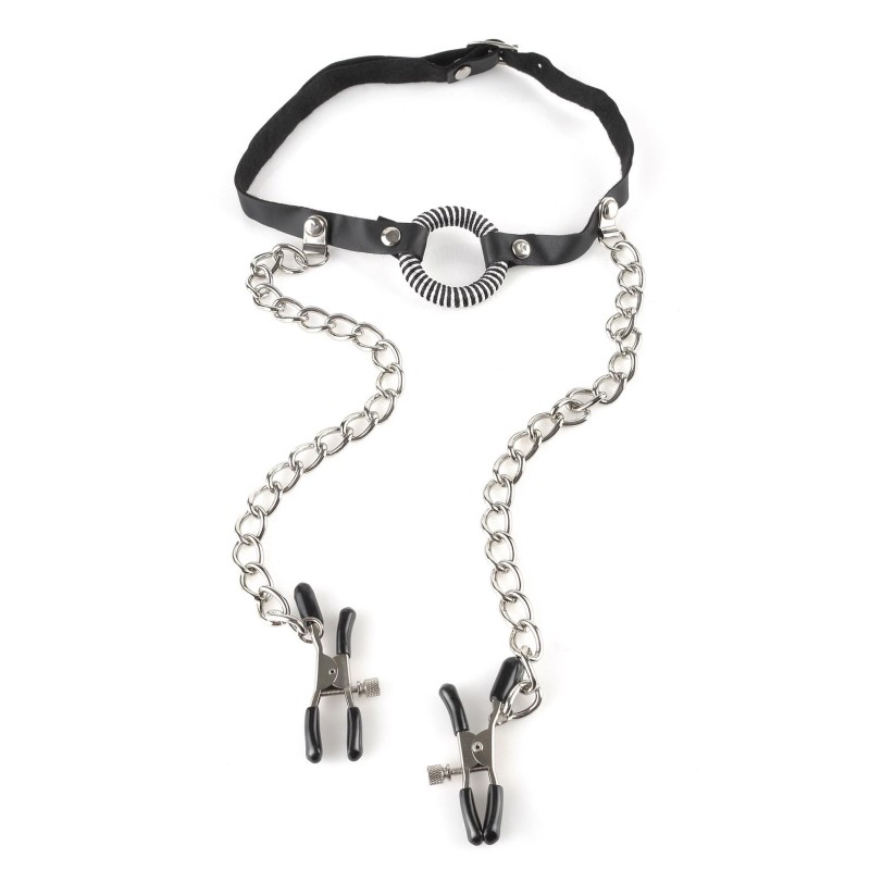 Stymulator-FFWS O-RING GAG W.NIPPLE CLAMPS